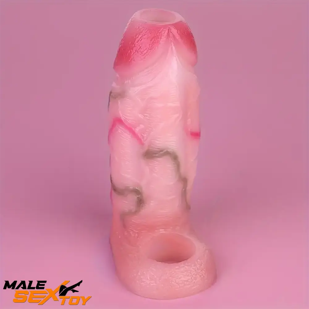 5.31in Silicone Soft Dildo Sleeve Flexible Penis Extender Sex Love Toy