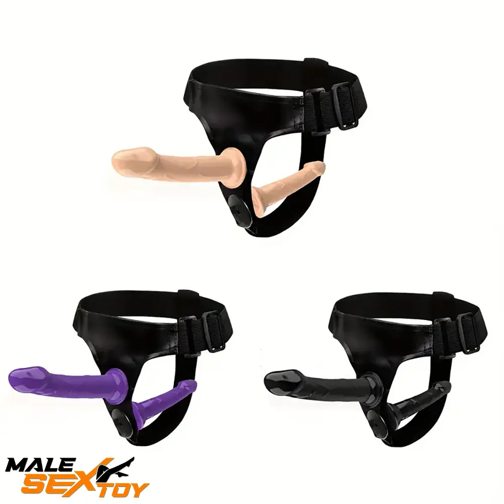 5.9in 7.1in Wearable Adjustable Panty Harness Strap on Dildo Love Toy