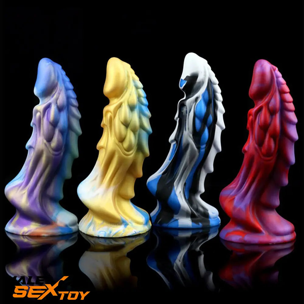 7.67in Silicone Soft Fantasy Dragon Animal Dildo With Suction Cup Male Sex Toy