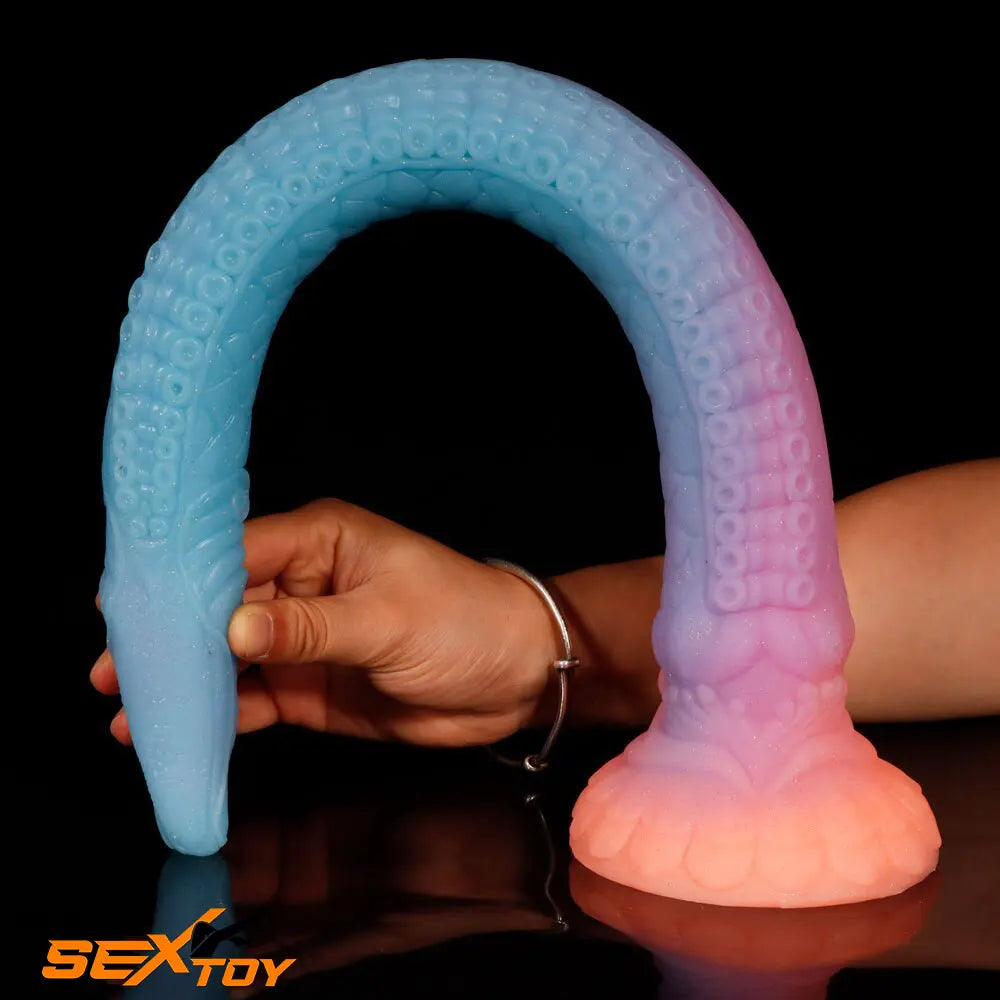 17.91in Super Big Long Silicone Soft Snake Dildo For Animal Sex