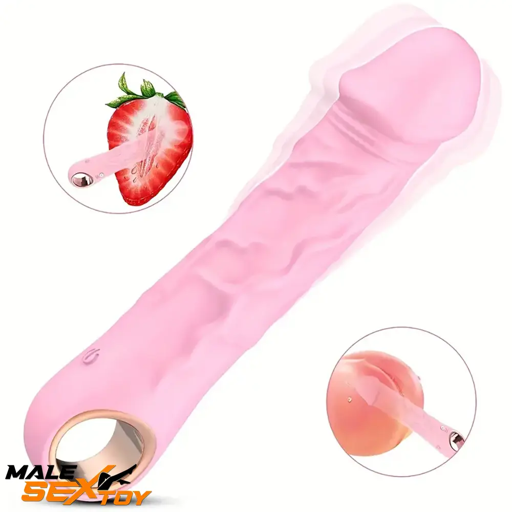 7.08in Liquid Silicone Bendable Soft Vibrating Dildo For Women Orgasm