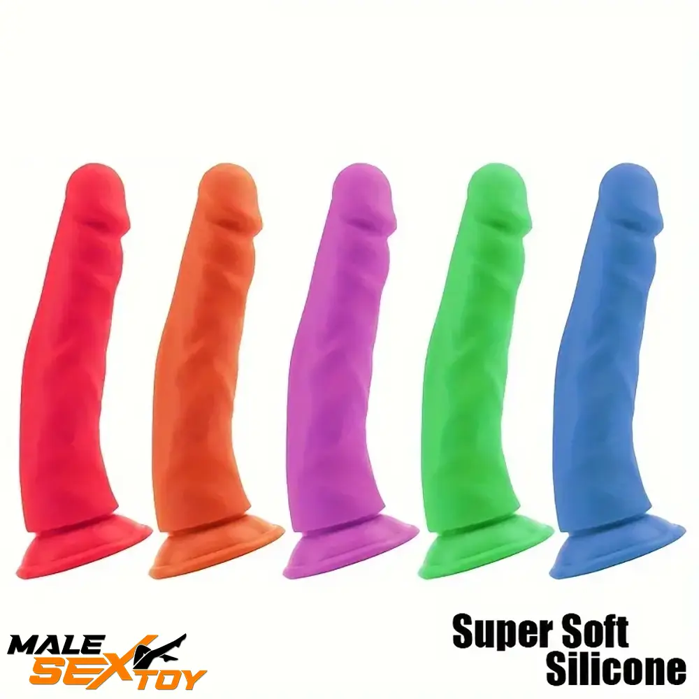 8.27in Soft Big Real Looking Silicone G Spot Dildo For Sex Toy Lovers