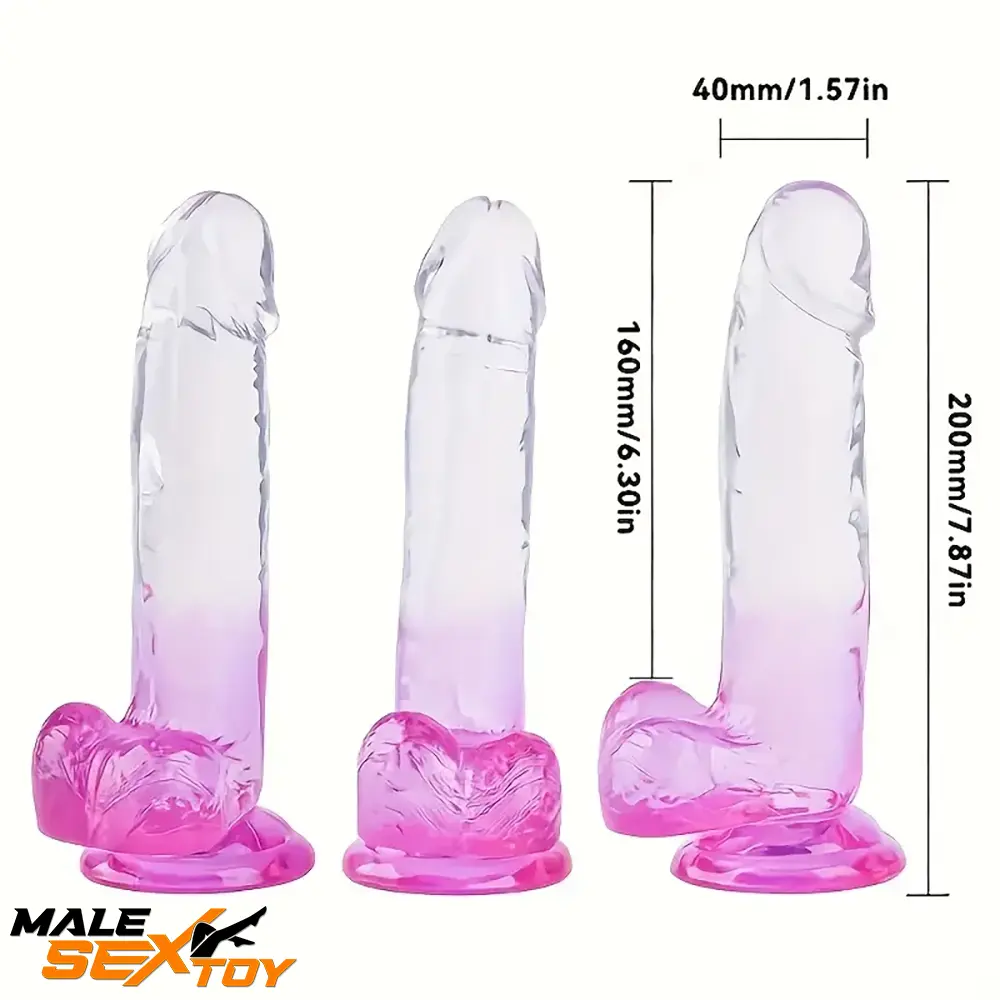 7.87in Realistic Women Men Dildo For Prostate Orgasm Masturbation