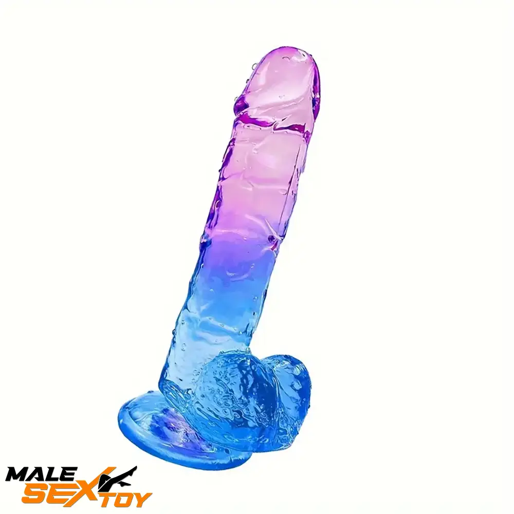 7.5in Soft Silicone Clear Real Dildo For Women G Spot Sex Lovers